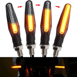 ไฟเลี้ยว LED แบบไหลต่อเนื่องสำหรับรถมอเตอร์ไซค์สกู๊ตเตอร์  กันน้ำ สำหรับรถจักรยานยนต์แบบสตรีทไบค์ - Product Image 6