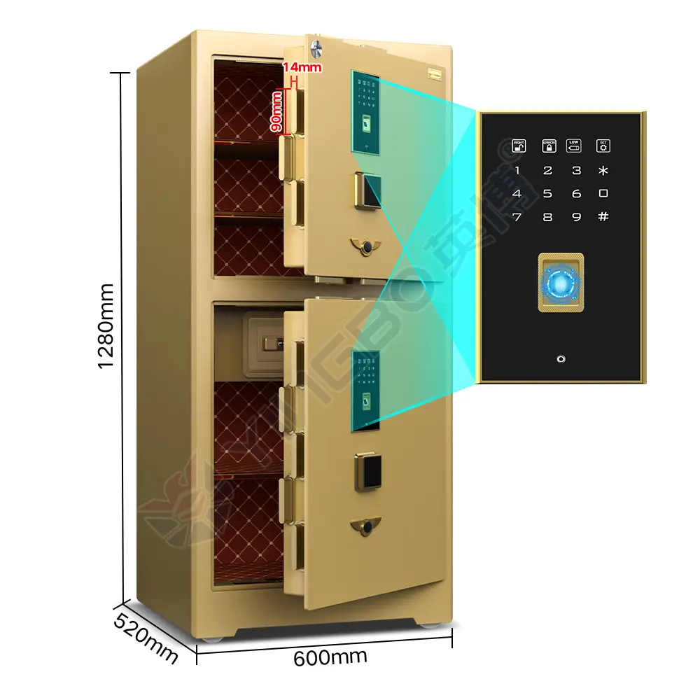 Lcd-Touchscreen Gepatenteerde Lock Bouten Grote Security Luxe Kluis