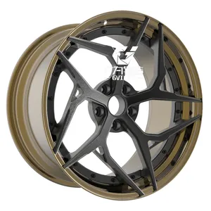 GVICHN 18-26 Inch forged wheel Custom aluminium alloy wheel OEM deep lip deep dish custom car 2 pieces deep dish wheels