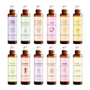 Aceites Esenciales de Marca Propia, Mezcla de Aromaterapia, Roll-On <span class=keywords><strong>para</strong></span> Dormir, 10 ml, Limón, Lavanda, Árbol de Té, Aceite Esencial Premium - Product Image 1