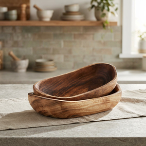 Handmade Mango Wood <b>Dough</b> <b>Bowl</b> Candle Holder Wooden Candle <b>Bowl</b> For Restaurant Table Decor At Very Competitive Prices - Product Image 1