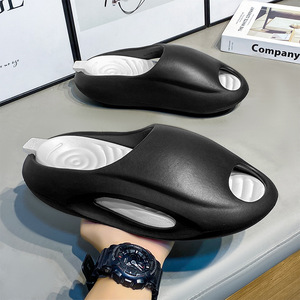 Sandales d'été pour hommes 2024, nouveau style, tendance, antidérapantes, à semelle épaisse, décontractées, pour la plage, tongs pour couples - Product Image 2