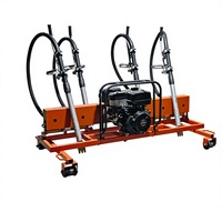 Machine à compacter à arbre flexible à moteur à combustion interne haute fréquence ND4.2*4, 4 têtes, à essence, pour l'entretien des voies et des déviateurs
