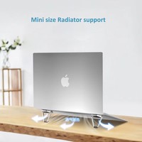 Mini support d'ordinateur portable en métal argenté base de moniteur d'ordinateur portable réglage du pied élevé