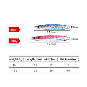 Señuelo de Pesca de Plomo de 80g, Jig Artificial de Lanzamiento Lento, Señuelos de Pesca de Agua Profunda, Jig Metálico - Product Image 3