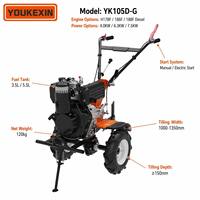 Tractor Agrícola Diésel con Estructura de Acero Sólido, Motor de Bajo Consumo para Huertos, Certificado CE, Calidad de Exportación, Motor Diésel de 6 HP
