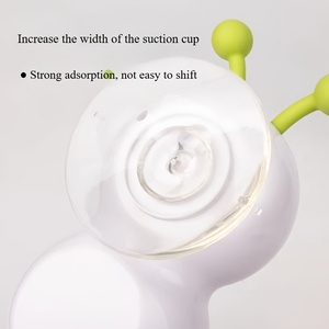 White Electric <b>Cat</b> Teaser Ball <b>Interactive</b> Movement <b>Toy</b> with Feather Tail USB Rechargeable Boredom Relief for Indoor <b>Cats</b> - Product Image 3