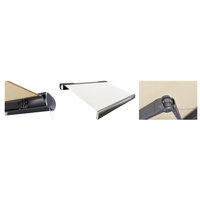 Auvent rétractable automatique pleine surface en aluminium pour jardin et terrasse avec éclairage LED