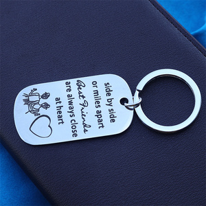 Stainless steel keychains, stylish keychain pendants where good friends are <strong>miles</strong> <strong>away</strong>, and custom gift keychains. - Product Image 3