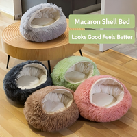 Lit pour chien transfrontalier, lit pour animaux de compagnie, lit semi-fermé pour chat, tapis de couchage pour animaux, lit pour chien, lit pour chat, tapis pour chien, lit en forme de coquille