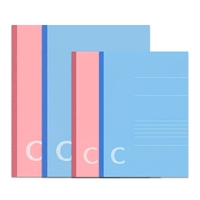 Cahier personnalisé A4/A5/B5 Cahier d'exercices scolaires Cahier de composition rose et bleu pour étudiants