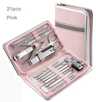 Ensemble de coupe-ongles en acier inoxydable Kuli, 21 pièces, 26 pièces, kit de manucure, outils de beauté, vente en gros, logo personnalisé, origine GUA