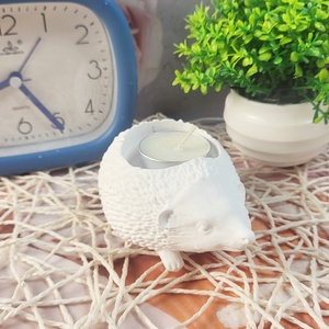 Moldes de fundición de resina hechos a mano para adornos decorativos DIY estilo Ins moldes de portavelas de erizo de silicona W0221 - Product Image 5