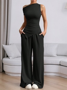 Nuovo Completo Estivo 2026, Top Senza Spalle con Pantaloni Lunghi <span class=keywords><strong>Casual</strong></span> Sexy - Product Image 6