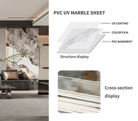 Panel Dinding PVC Geometris Mengkilap Tahan UV Mudah Dipasang Ramah Lingkungan Modern Tahan Api Dekorasi Rumah Tangga dan Komersial