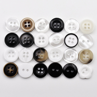 Kancing Resin Putih Mutiara Elegan dengan Logo Custom, Kilau Tinggi, Bulat, 4 Lubang, untuk Aksesoris Pakaian