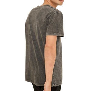 เสื้อยืดสตรีทแวร์ดีไซน์เองแบบวินเทจฟอกสีหินสำหรับผู้ชาย - Product Image 2