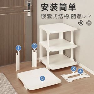 Zapatero sencillo de varias capas, vertical, que ahorra espacio, independiente, para entrada, dormitorio, habitación de alquiler, sala de estar, uso doméstico - Product Image 4