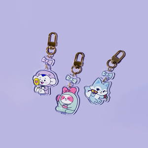 Transparent PVC Acrylic <b>Anime</b> <b>Keychain</b> Pendant with UV Printing Customizable Cute Souvenir Decoration Bag Accessories - Product Image 4