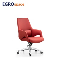 EGROspace Chaise de bureau en cuir pivotante moderne pour ordinateur à dossier haut Chaise de patron d'usine en gros de Chine