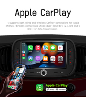 Autoradio Android BQCC 7 pouces avec écran Carplay, lecteur multimédia MP5, Mirrorlink, RDS, BT, FM, GPS, stéréo pour Fiat 500 (2016-2019)