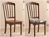 Chaises de salle à manger en bois massif de style vintage avec un design traditionnel durable, revêtement en cuir PU, aspect antique, meubles pour la maison