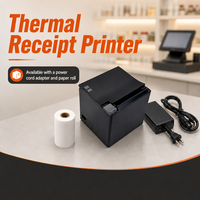 Imprimante thermique de reçus POS 80 mm avec coupeur automatique, machine d'impression de factures sans fil Bluetooth, notification d'ordres à emporter