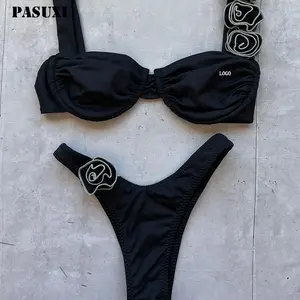 PASUXI Wholesale Women Swimwear Sexy Luxury Micro Mini Bikini Sets Beachwear Bathing Suits for Women