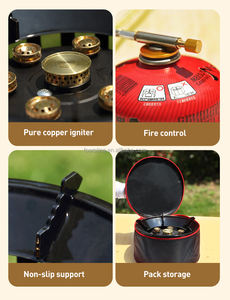 Estufa de <span class=keywords><strong>siete</strong></span> estrellas al aire libre a prueba de viento fuerte estufa de fuego cabeza plegable Cocina - Product Image 2
