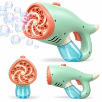 Macchina per Bolle di Sapone per Bambini, Pistola per Bolle con Soluzione Personalizzata