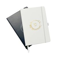 Cuaderno de Tapa Dura con Textura de Lámina Dorada Personalizada, Cuaderno de Papel PVC con Cubierta de Cuero PU, Diario A5, Banda Elástica, Lazo para Bolígrafo, Marcapáginas de Cinta, Regalo Empresarial