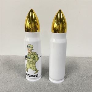 17Oz 500Ml White Blank Diy Heat Transfer Stainless Steel Double Wall Bullet Shape Tumbler for Sublimation - Product Image 4
