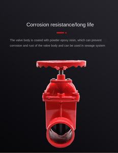 Válvula de compuerta de sello suave ranurado Válvula de compuerta de hierro fundido tipo ranura con buena calidad - Product Image 6