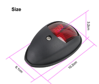 Signal lumineux de navigation 12V lumière côté tribord et bâbord vert et rouge led feux de bateau Marine pour bateau Yacht camion remorque Van