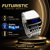Montres STRYVE pour hommes en vente flash, montres de luxe tendance avec bracelet en acier inoxydable, affichage LED, montre sport de haute qualité