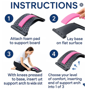 Estirador de Espalda para Aliviar el Dolor Lumbar, Tabla Ajustable de 3 Niveles para Masaje y Alivio del Dolor, Construcción de Plástico, Garantía de 3 Años - Product Image 5