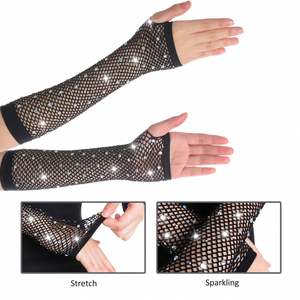 European American Style Split Finger Colorful Diamond Performance Touch <b>Screen</b> Compatible Hiking Gloves Hollow Hot Rolled - Product Image 5