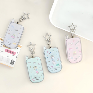 Spot Wholesale Acrylic Cartoon Hand-drawn Phone 1-inch Photo <b>Keychain</b> Card Case Storage Display Bag Charm - Product Image 3