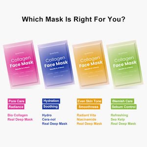 बहुत अनुकूलित लोगो Niacinamide पेप्टाइड की पुष्टि करते हुए फेस शीट कोलेजन नाइट रैपिंग मास्क बायोकोलेजन मास्क - Product Image 2