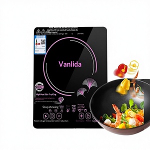 Cuisinière à <span class=keywords><strong>induction</strong></span> électrique intelligente pour usage domestique, multifonctionnelle, étanche, haute puissance 2200W, idéale pour fondue et sauté, cadeau - Product Image 6