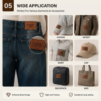 Écussons personnalisés souples avec logo et couleur sur mesure, durables, écologiques, étiquettes de vêtements de qualité supérieure pour vêtements, jeans, sweats à capuche et vestes