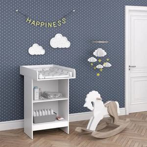 Cambiador de Bebé Creativo, Cambiador de Pañales Multifuncional de Madera Maciza con Panel Táctil y de Masaje, Mesa de Cuidado del Bebé - Product Image 1
