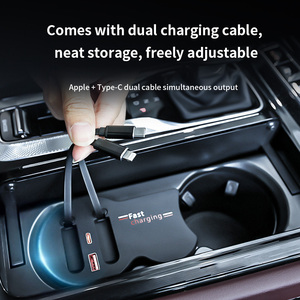 Cargador de coche retráctil 4 en 1 de última generación, 120W de carga rápida con 2 cables, adaptador tipo C para Hong QI H5 H6 - Product Image 3