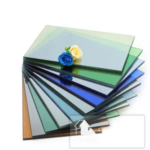 Fabricante de China, vidrio de oficina endurecido, color pintado con reverso, vidrio tintado de color flotante de 12 mm