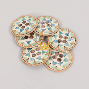 Posavasos de Ratán y Madreperla Ecológicos y Modernos, Personalizados, Aislantes, Hechos en Vietnam, Gran Venta - Product Image 1