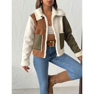 Abrigos de Invierno para Mujer Topshow, de Gamuza Laminada con Pelo de Conejo, Cristal Chinchilla - Product Image 2