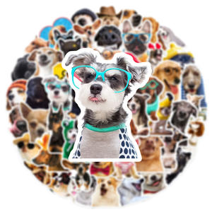 50PCS Cool Pet Pegatinas de vinilo impermeables Funny Dog <span class=keywords><strong>Meme</strong></span> Stickers para botella de agua - Product Image 4