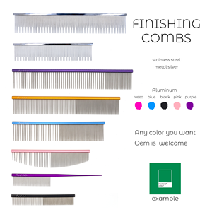 Cane per animali domestici in metallo in acciaio inossidabile toelettatura opacizzato per animali domestici strumento di Deshedding pidocchi pettine per pulci - Product Image 4