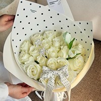 Papier Kraft à pois coréens pour emballage de fleurs, fait main, DIY, bouquet de roses, 35x50cm, matériel pour fleuriste