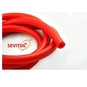 Tube en silicone pour application d'isolation, gaine isolante électrique flexible résistante à la chaleur, tube en silicone rouge industriel - Product Image 2